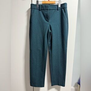 LOFT Teal and Black Patterned Pants
